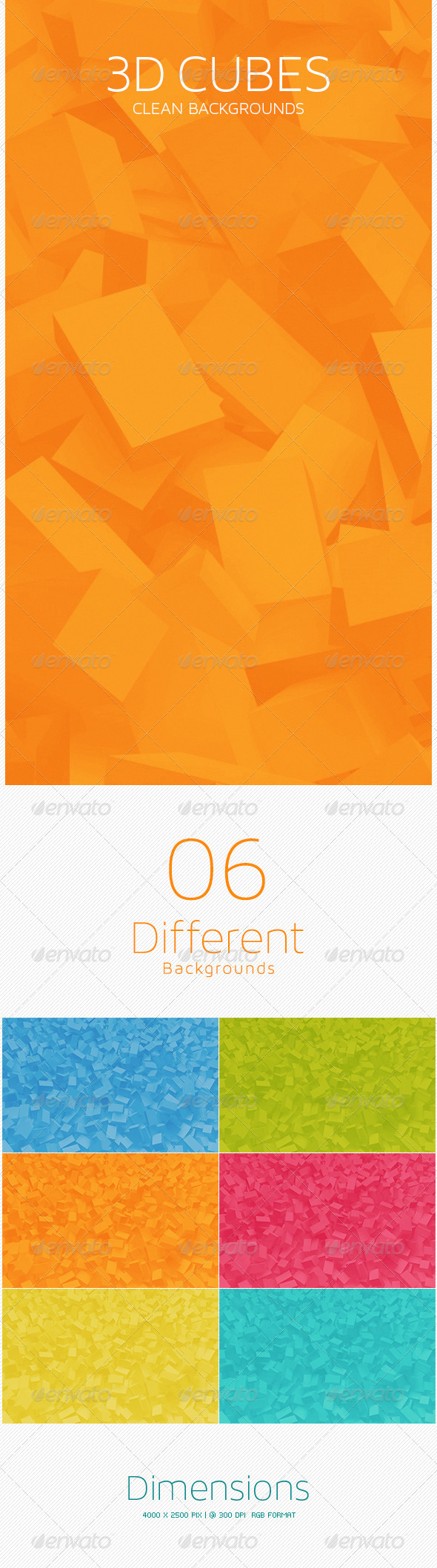 3D Cubes Clean Backgrounds - 3D Backgrounds
