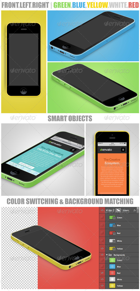 GraphicRiver Phone 5c Mockups 5600721 GraphicRiver Phone 5c Mockups 5600721