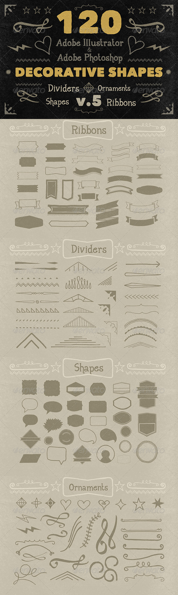 GraphicRiver 120 Handwritten Decorative Shapes 05 5601162 GraphicRiver 120 Handwritten Decorative Shapes 05 5601162