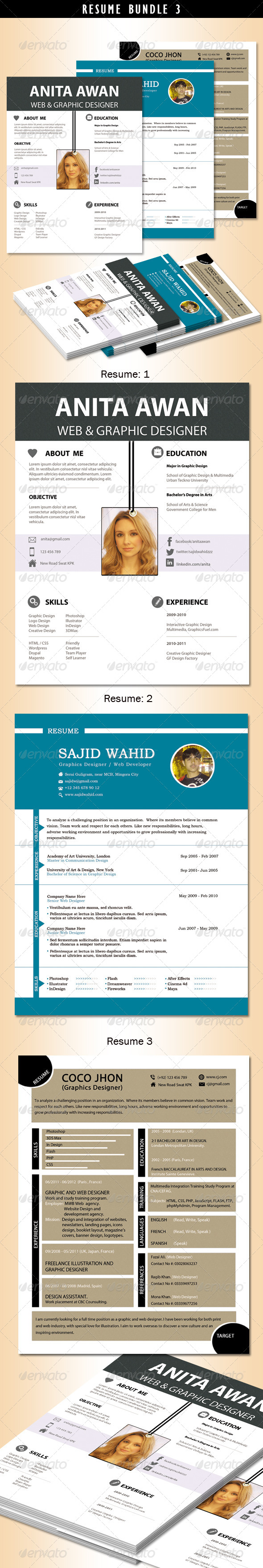 GraphicRiver Resume Bundle no.3 5562734 GraphicRiver Resume Bundle no.3 5562734