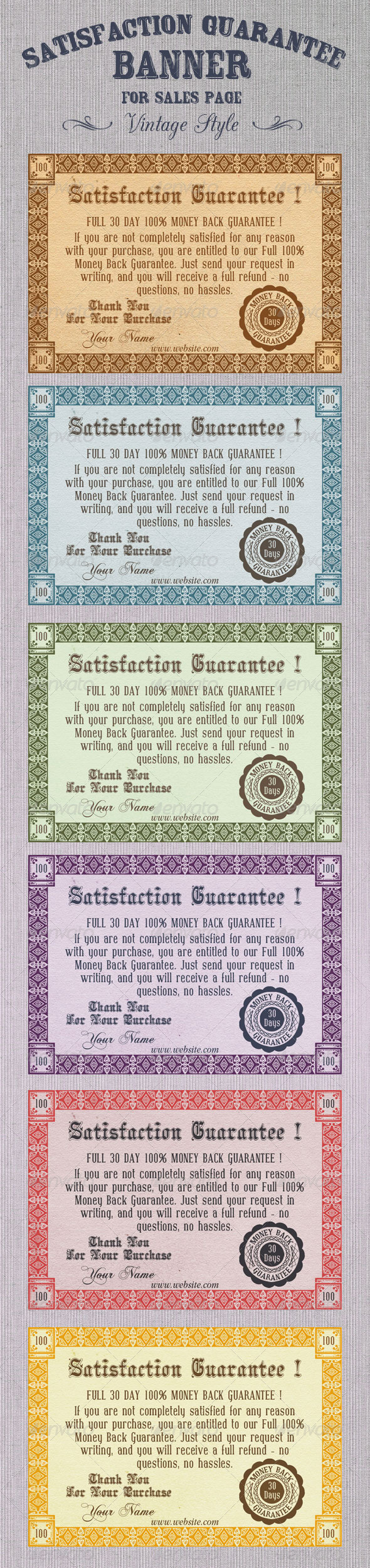 GraphicRiver Satisfaction Guarantee Banner 5605127 GraphicRiver Satisfaction Guarantee Banner 5605127
