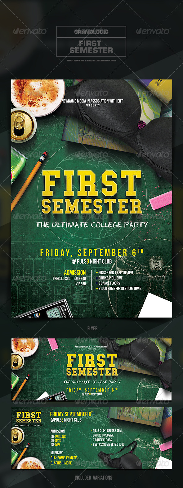 College Party Flyer/Poster - Clubs & Parties Events