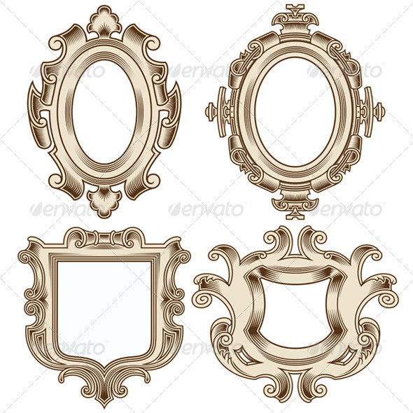 GraphicRiver Set of Vintage Heraldic Frames 5609273 GraphicRiver Set of Vintage Heraldic Frames 5609273