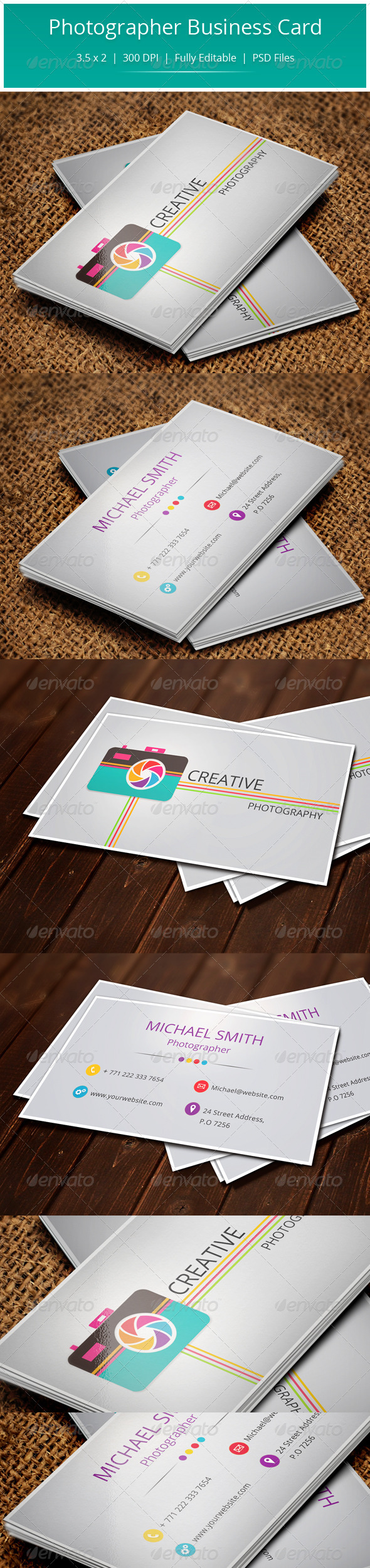 GraphicRiver Photographer Business Card 5610012 GraphicRiver Photographer Business Card 5610012