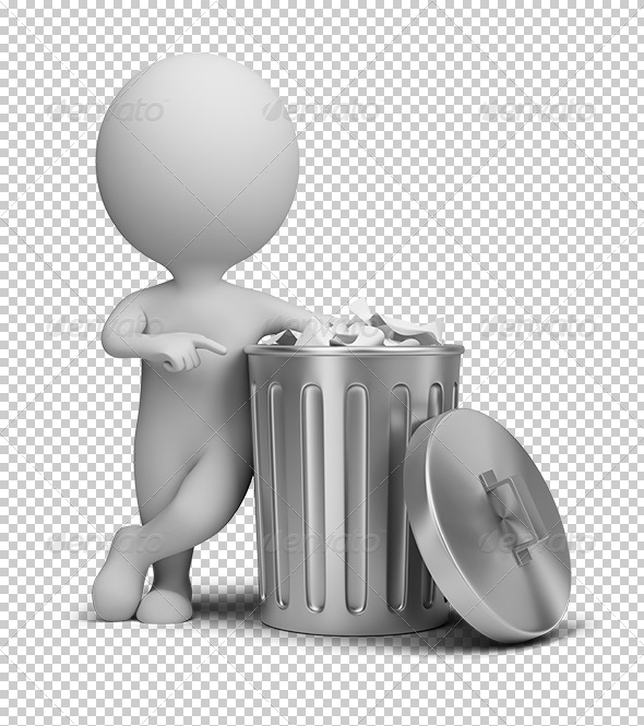 GraphicRiver 3D small people trash can 5610761 GraphicRiver 3D small people trash can 5610761
