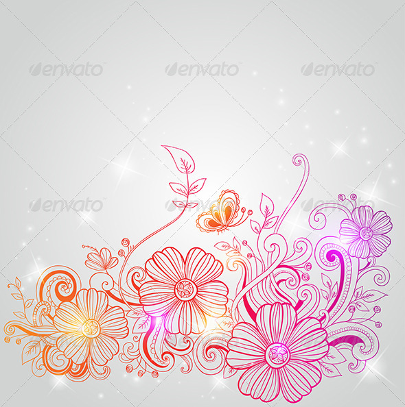 GraphicRiver Decorative Flowers 5612391 GraphicRiver Decorative Flowers 5612391