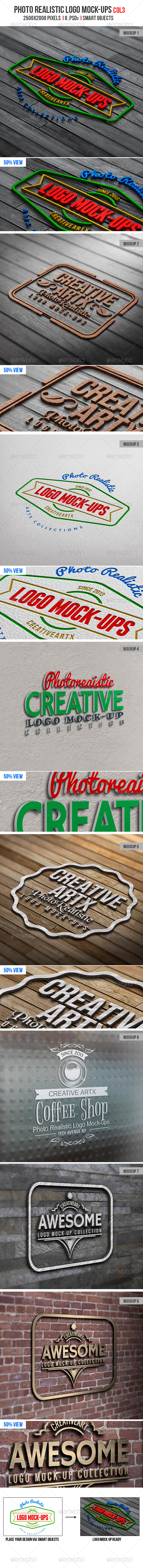 Photorealistic Logo Mock-Ups Col.3 - Logo Product Mock-Ups