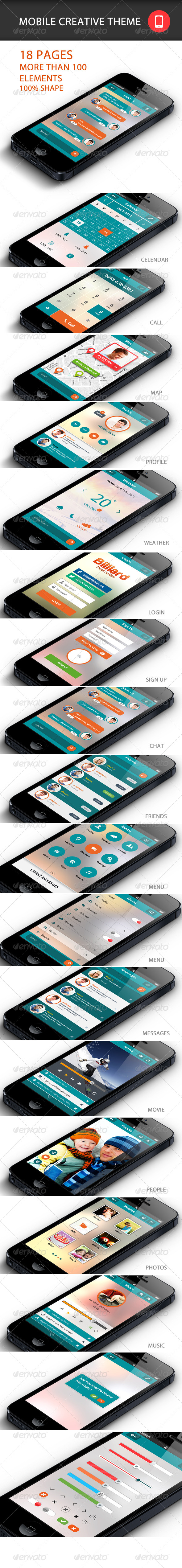 GraphicRiver Mobile Creative APP Theme 5614189 GraphicRiver Mobile Creative APP Theme 5614189
