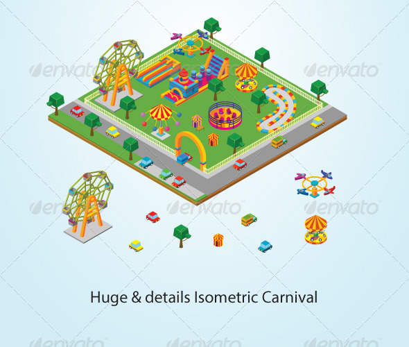 GraphicRiver Isometric Carnival 5616522 GraphicRiver Isometric Carnival 5616522