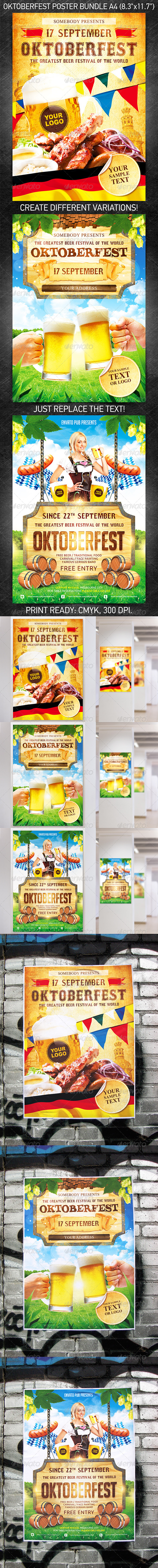Oktoberfest Festival Poster Bundle - Holidays Events