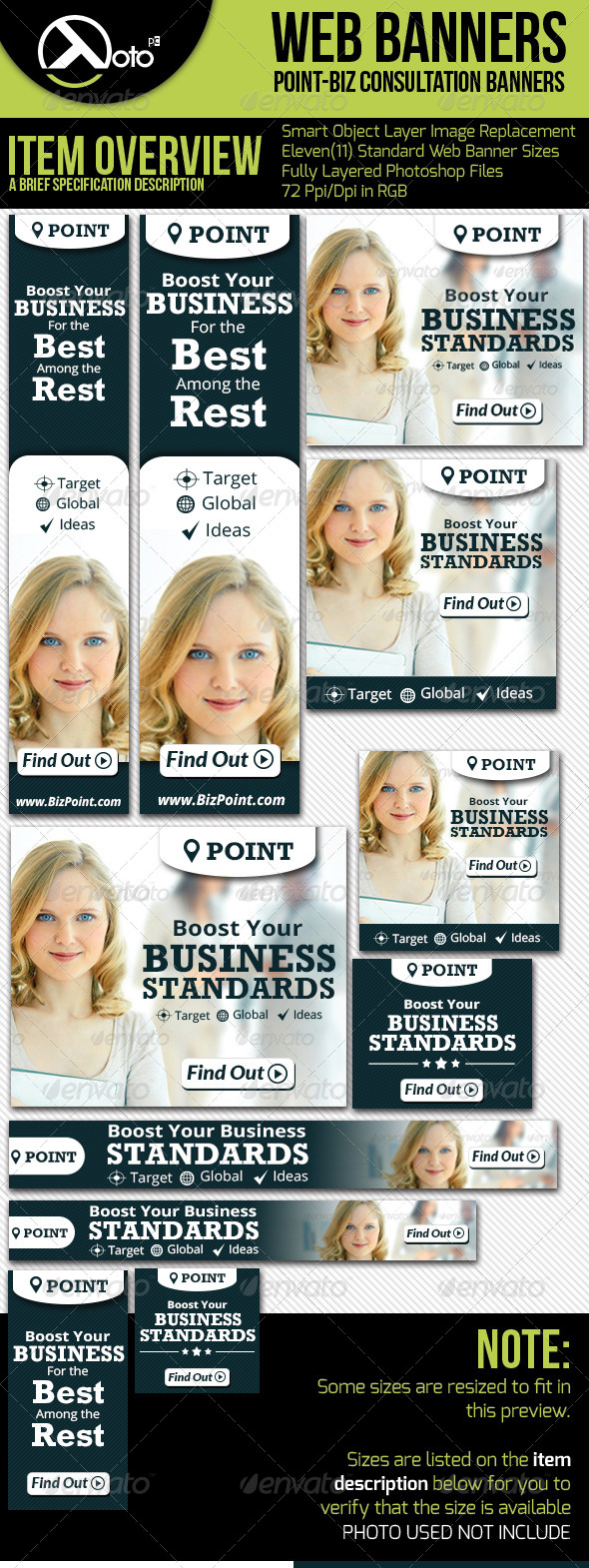 Business Consultation Web Banners - Banners & Ads Web Elements