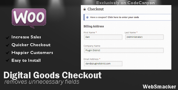WooCommerce Checkout for Digital Goods - CodeCanyon Item for Sale