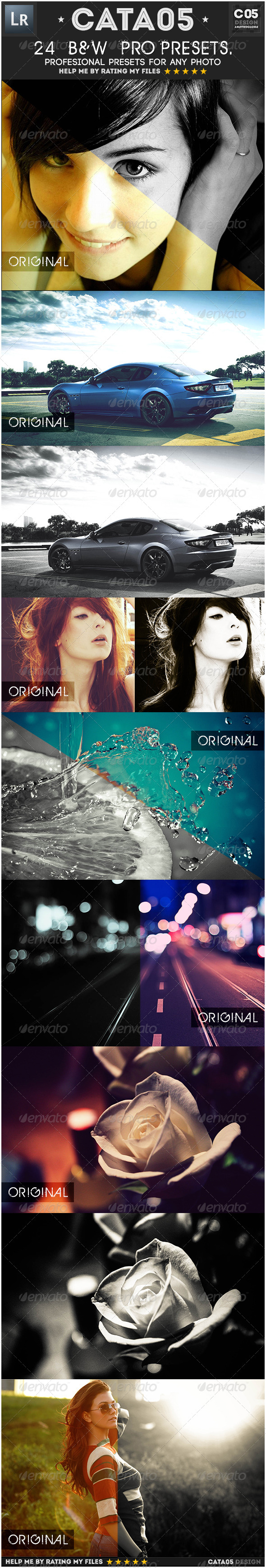 24 B&W Pro Presets - Lightroom Presets Add-ons