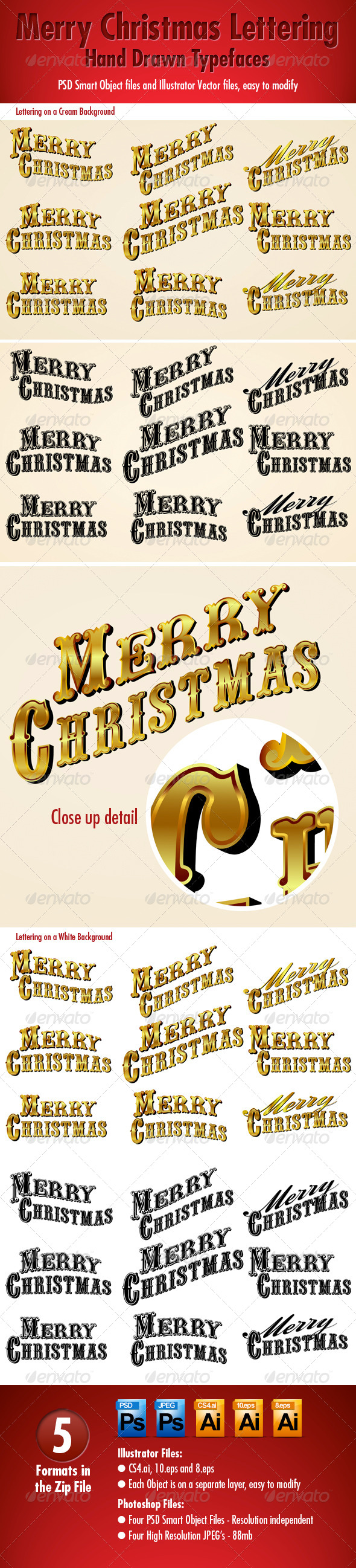 GraphicRiver Merry Christmas Lettering 5622547 GraphicRiver Merry Christmas Lettering 5622547
