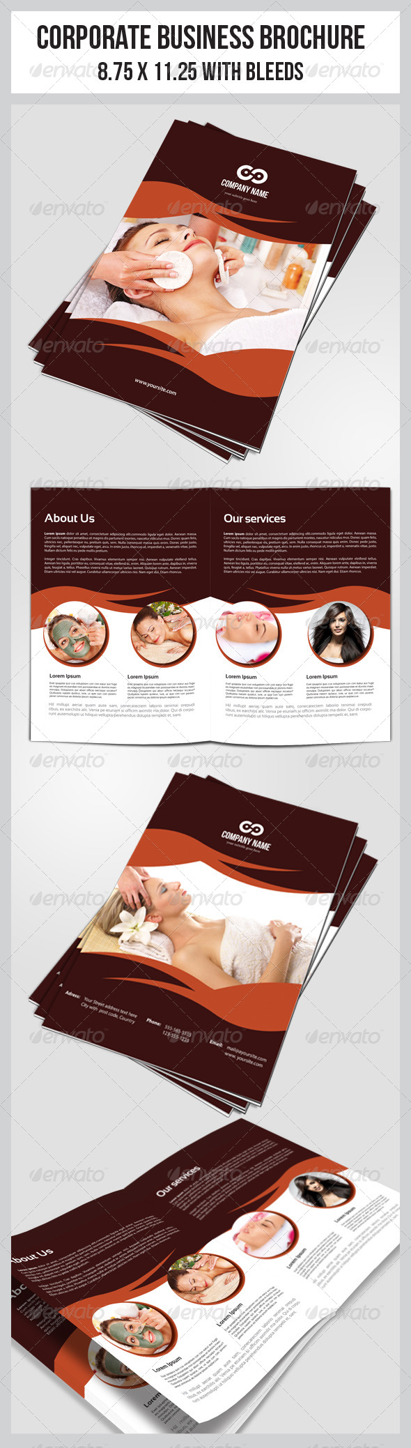 Hair & Beauty Salon Business Brochure Template - Corporate Brochures
