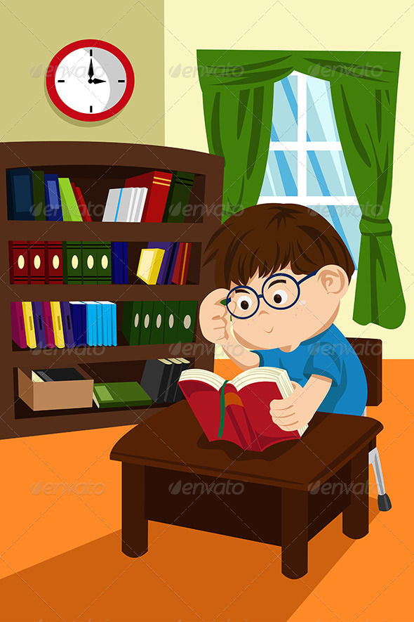 GraphicRiver Student in Library 5634184 GraphicRiver Student in Library 5634184