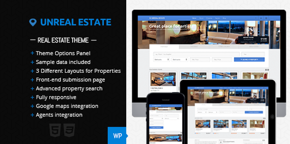 Unreal Estate - Real Estate WordPress Theme - Business Corporate