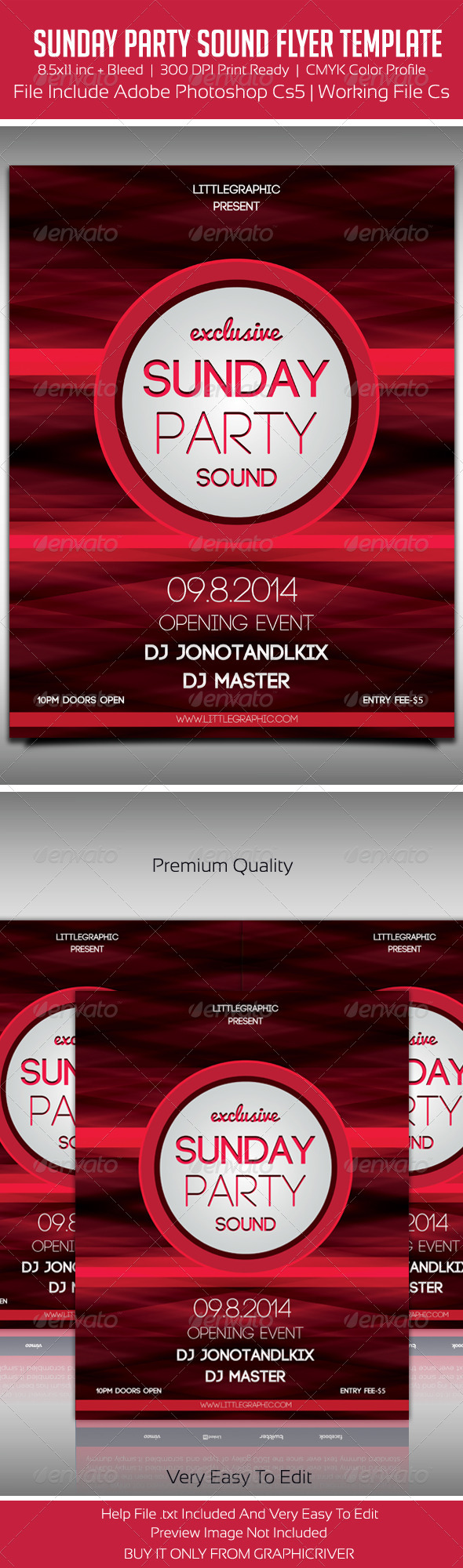 Sunday Party Sound Flyer - Clubs & Parties Events