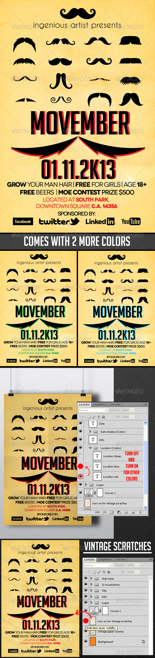 GraphicRiver Movember Flyer Vol.1 5635015 GraphicRiver Movember Flyer Vol.1 5635015