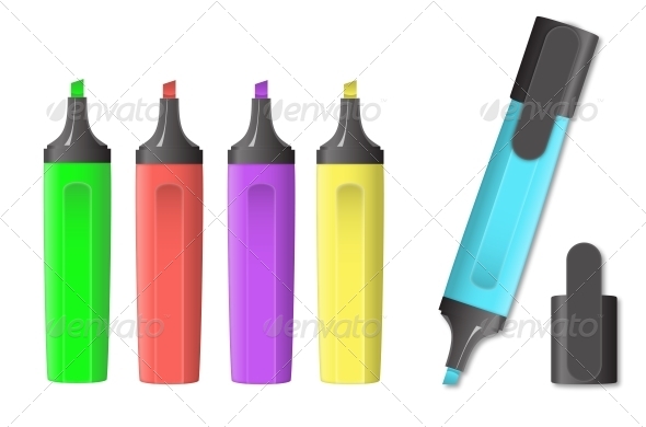 GraphicRiver Vector Image of Markers 5635197 GraphicRiver Vector Image of Markers 5635197