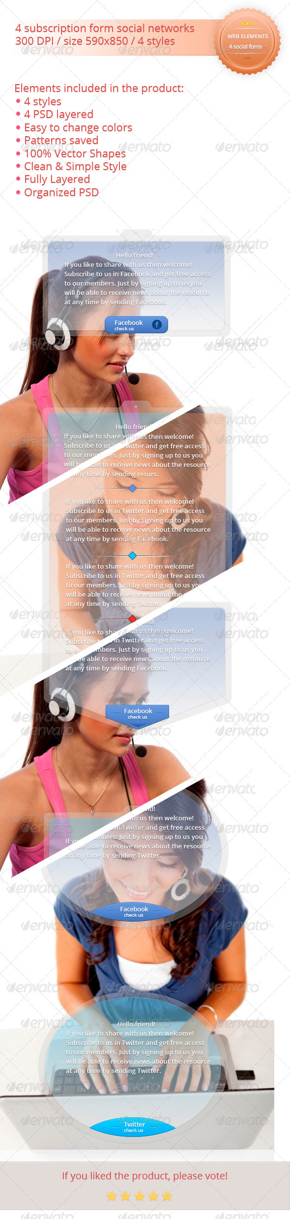 GraphicRiver 8 Subscription Form Social Networks 5635343 GraphicRiver 8 Subscription Form Social Networks 5635343