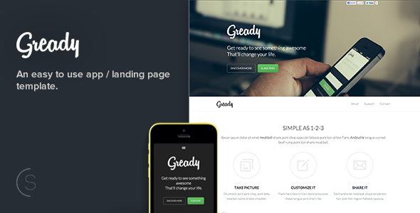 ThemeForest Gready An Easy To Use App and Landing Page 5635424 ThemeForest Gready An Easy To Use App and Landing Page 5635424
