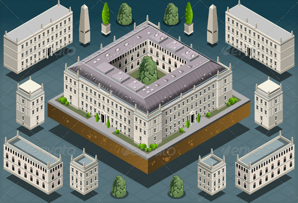 GraphicRiver Isometric European Historic Building 5636324 GraphicRiver Isometric European Historic Building 5636324