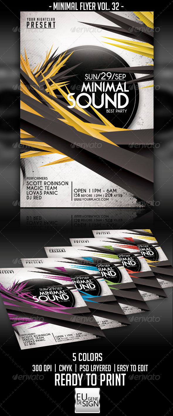 Minimal Flyer Vol. 32 - Clubs & Parties Events