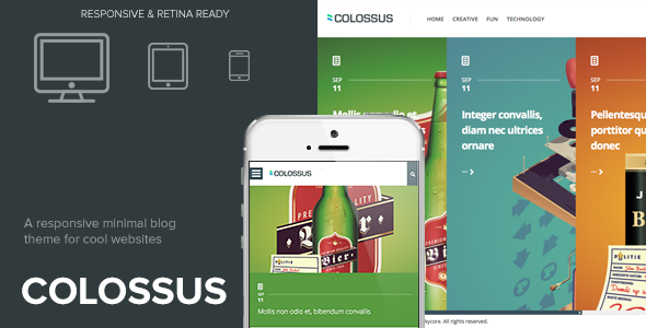 Colossus - Minimal Creative Blog Theme - Personal Blog / Magazine
