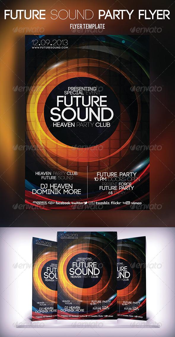 GraphicRiver Future Sound Party Flyer 5640587 GraphicRiver Future Sound Party Flyer 5640587