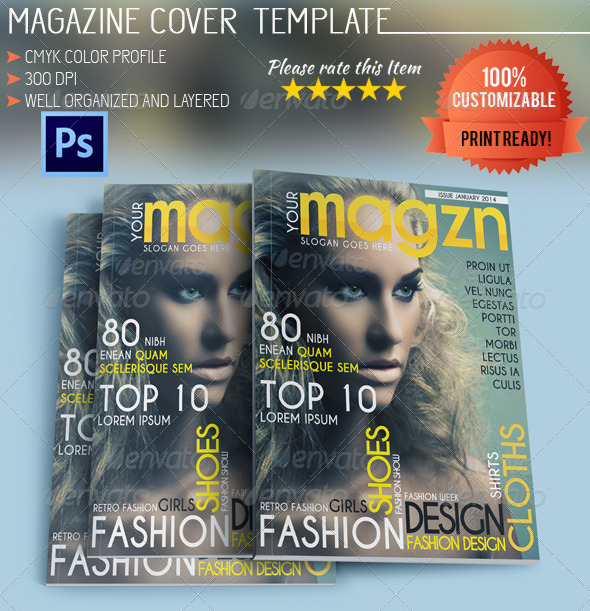 Fashion Magazine Cover - Magazines Print Templates