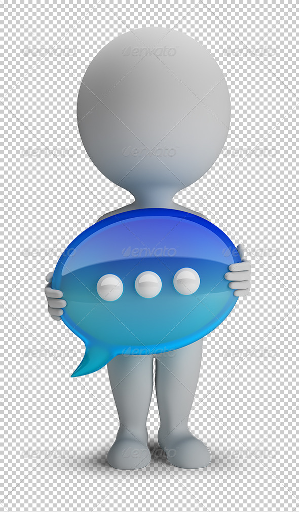 GraphicRiver 3D small people chat icon 5644993 GraphicRiver 3D small people chat icon 5644993