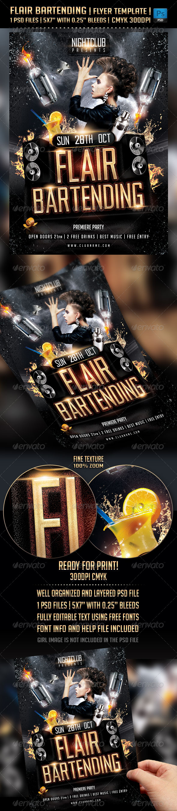 GraphicRiver Flair Bartending Flyer Template 5645516 GraphicRiver Flair Bartending Flyer Template 5645516