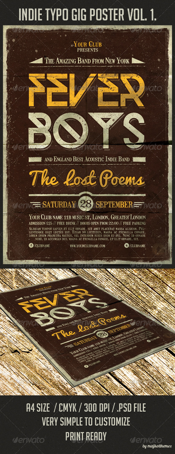 GraphicRiver Indie Typo Gig Poster vol.1 5645827 GraphicRiver Indie Typo Gig Poster vol.1 5645827