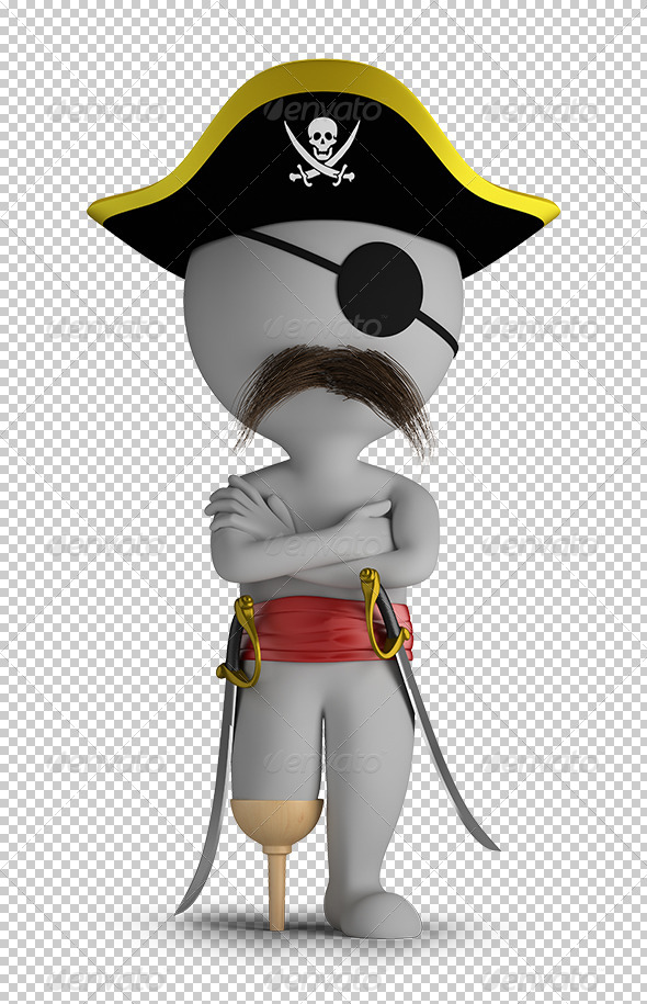 GraphicRiver 3D Small People Pirate 5646222 GraphicRiver 3D Small People Pirate 5646222