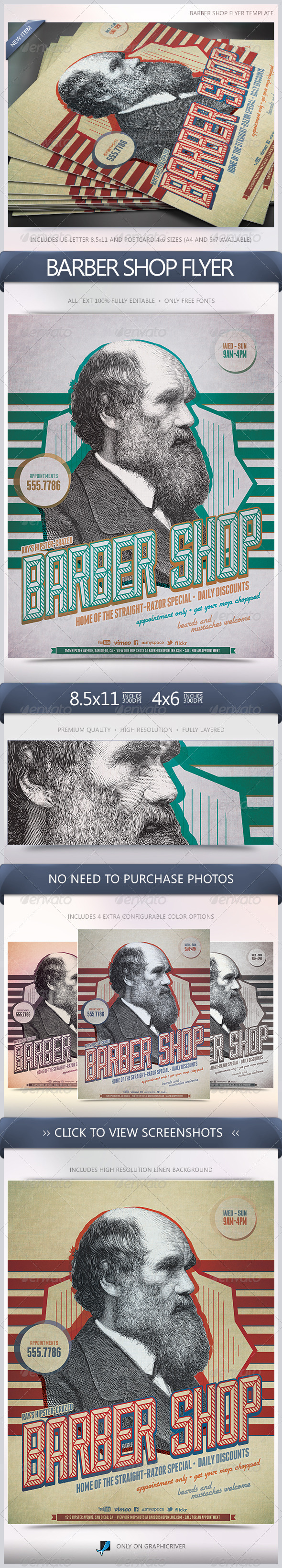 GraphicRiver Barber Shop Flyer 5647931 GraphicRiver Barber Shop Flyer 5647931