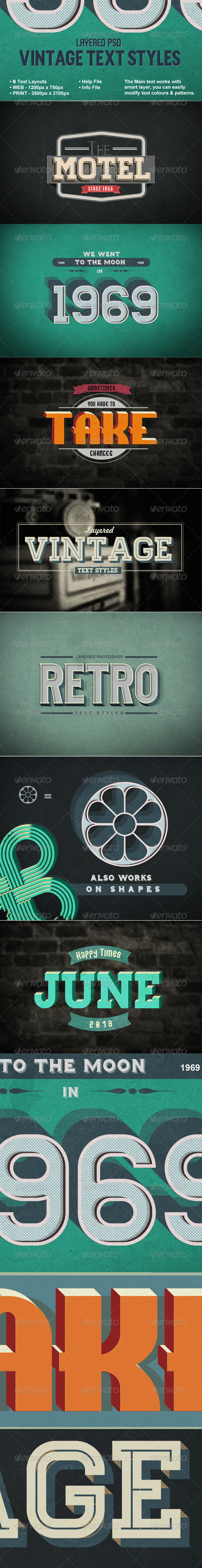 Vintage Text Styles - Photoshop Add-ons