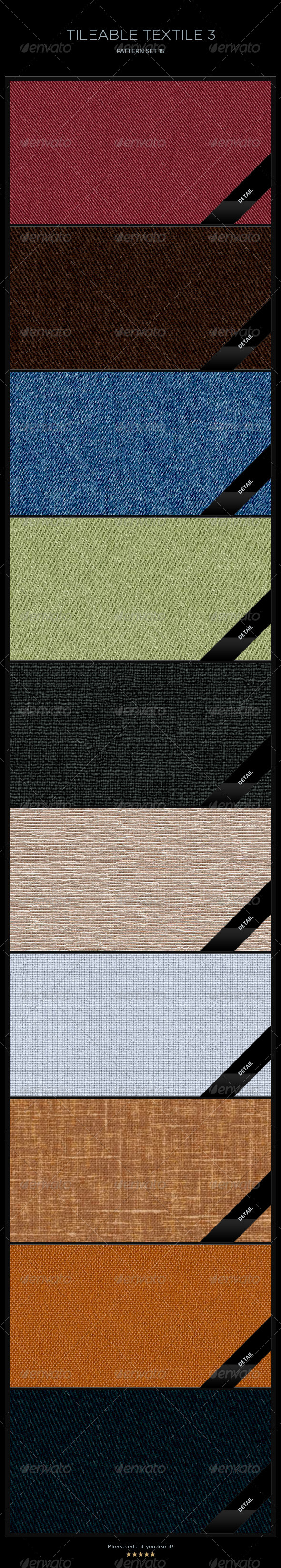 10 Tileable Textile-3 Textures/Patterns - Textures / Fills / Patterns Photoshop