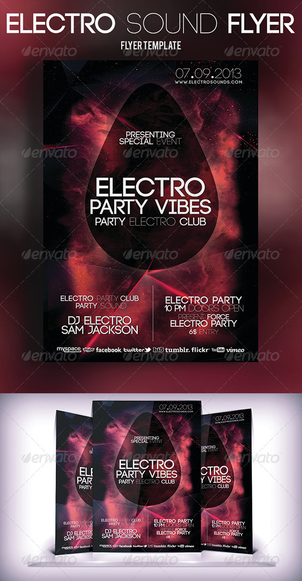 Electro Sound Flyer - Clubs & Parties Events