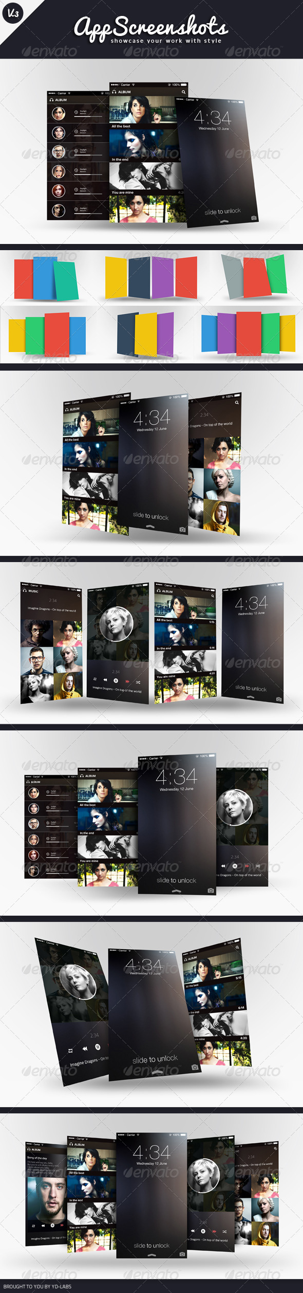 App Screenshot Mockups V3 - Mobile Displays