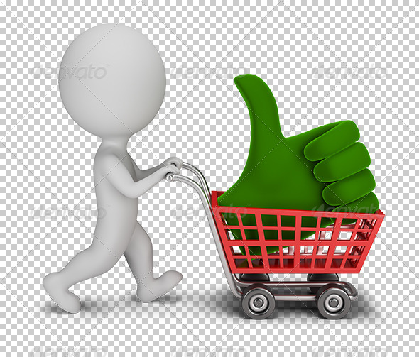 GraphicRiver 3D Small People Positive Symbol in the Cart 5663462 GraphicRiver 3D Small People Positive Symbol in the Cart 5663462