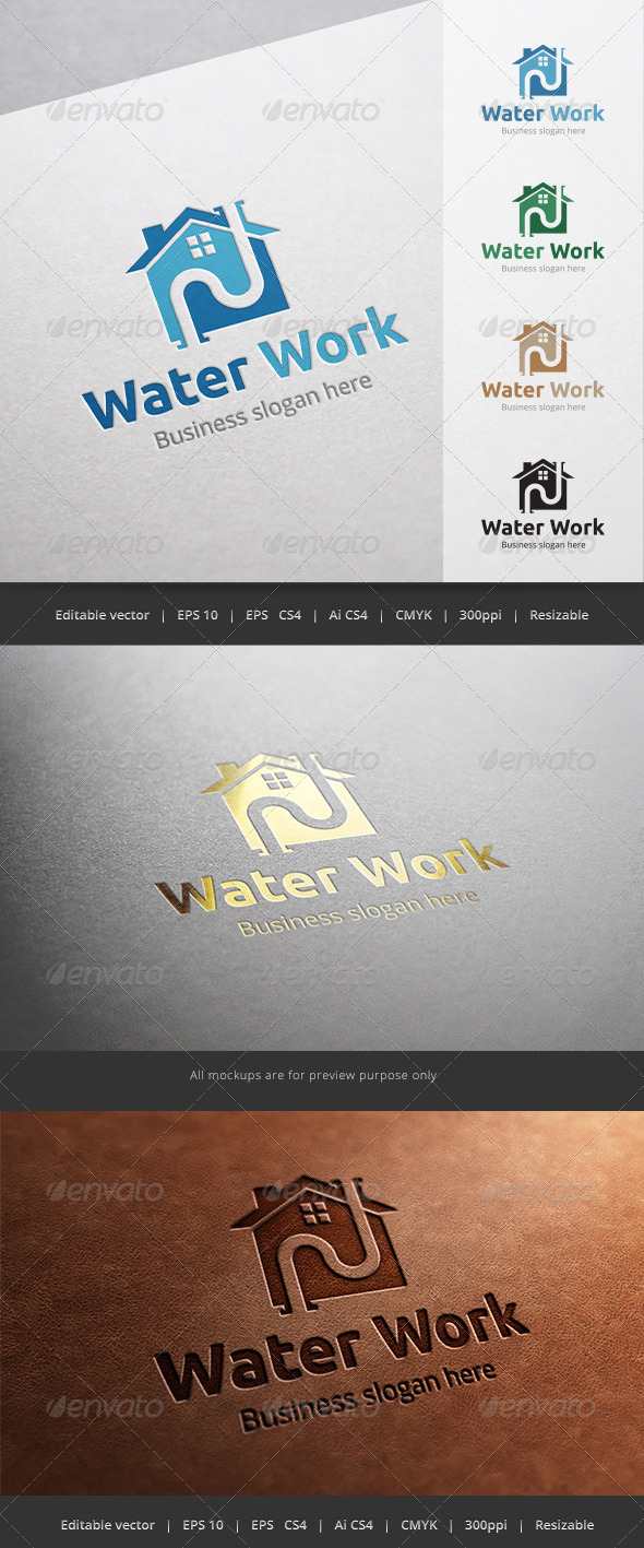 GraphicRiver Water Work Plumber Logo 5664159 GraphicRiver Water Work Plumber Logo 5664159