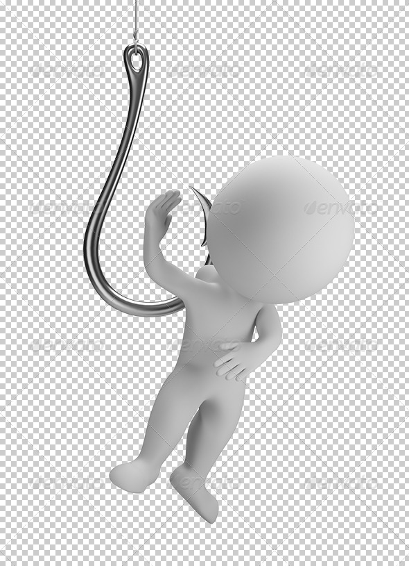 GraphicRiver 3D Small People on the Hook 5664465 GraphicRiver 3D Small People on the Hook 5664465