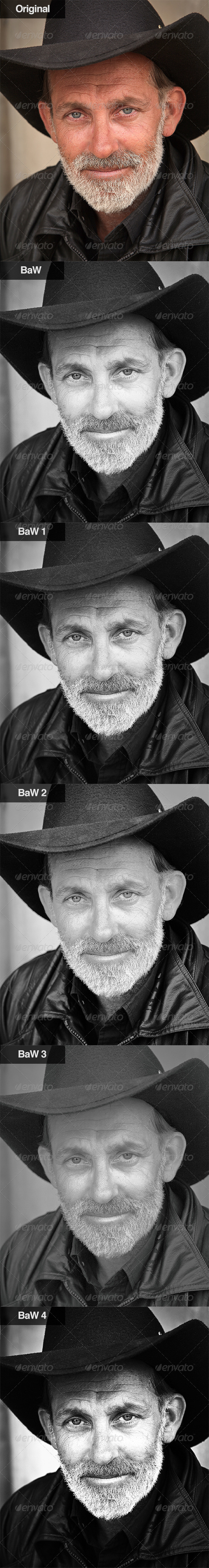 GraphicRiver BaW Black and White Photoshop actions 5664812 GraphicRiver BaW Black and White Photoshop actions 5664812