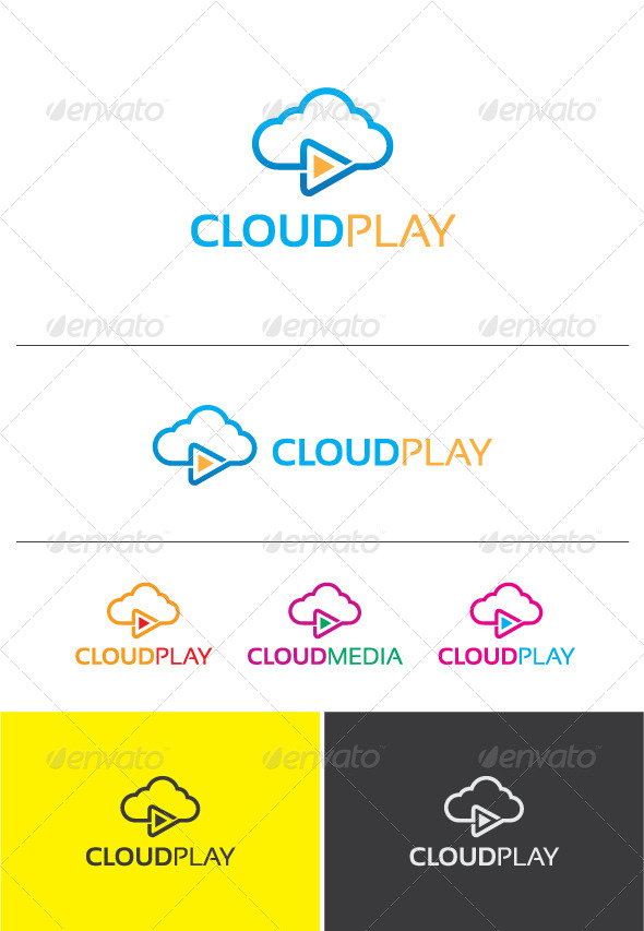 GraphicRiver Cloud Play Logo 5670374 GraphicRiver Cloud Play Logo 5670374