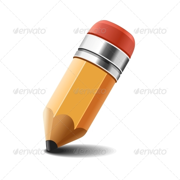 GraphicRiver Pencil on White Background Vector 5671481 GraphicRiver Pencil on White Background Vector 5671481