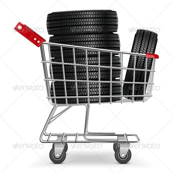 GraphicRiver Vector Trolley with Tires 5672604 GraphicRiver Vector Trolley with Tires 5672604