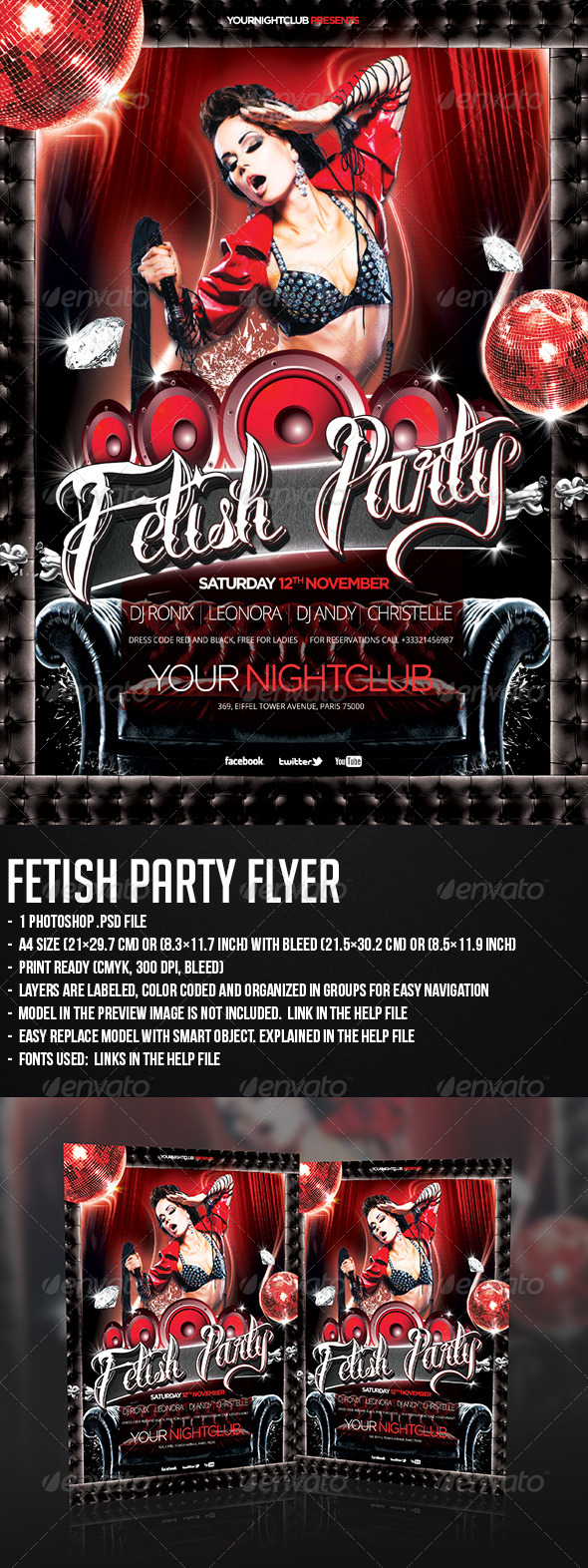 Fetish Party Flyer - Clubs & Parties Events
