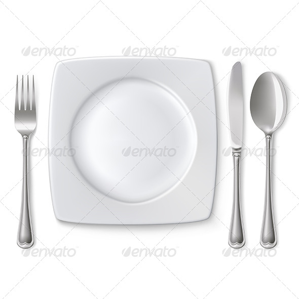 GraphicRiver Plate with Spoon Knife and Fork 5674283 GraphicRiver Plate with Spoon Knife and Fork 5674283
