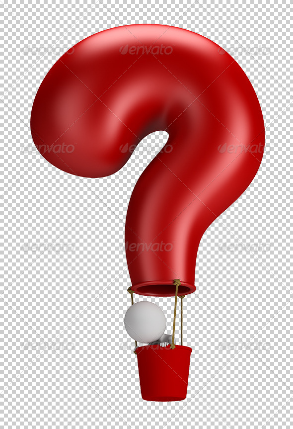 GraphicRiver 3D small people balloon question 5677525 GraphicRiver 3D small people balloon question 5677525